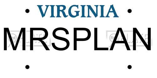 MRSPLAN Virginia License Plate