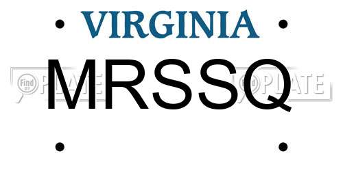 MRSSQ Virginia License Plate