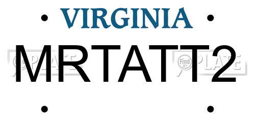 MRTATT2 Virginia License Plate