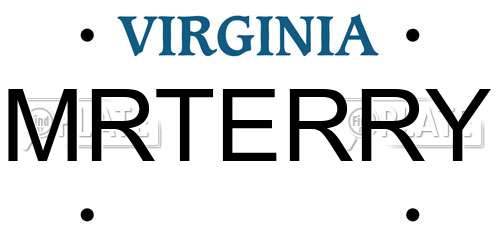 MRTERRY Virginia License Plate