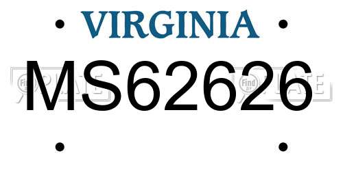 MS62626 Virginia License Plate