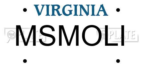 MSMOLI Virginia License Plate