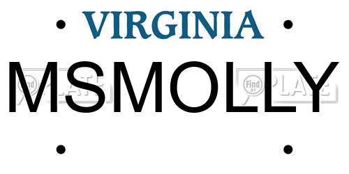 MSMOLLY Virginia License Plate