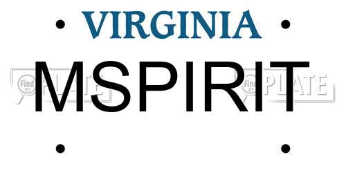 MSPIRIT Virginia License Plate