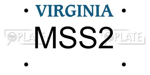 MSS2 Virginia License Plate