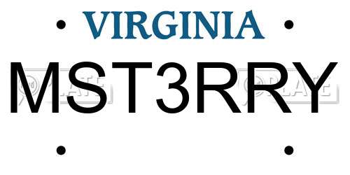 MST3RRY Virginia License Plate