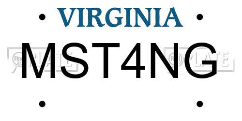 MST4NG Virginia License Plate