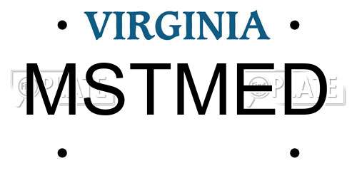 MSTMED Virginia License Plate