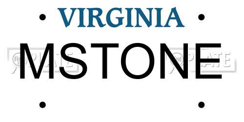 MSTONE Virginia License Plate