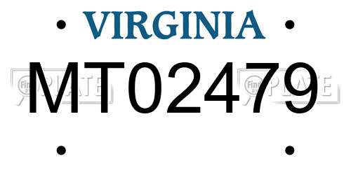 MT02479 Virginia License Plate