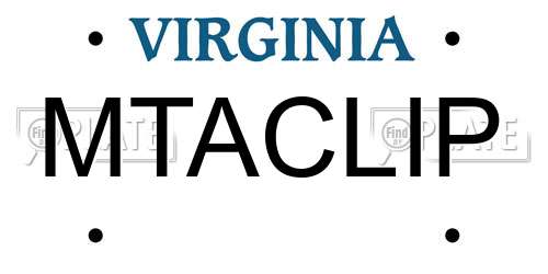 MTACLIP Virginia License Plate