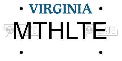 MTHLTE Virginia License Plate
