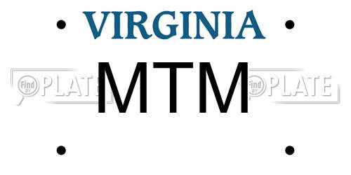 MTM Virginia License Plate