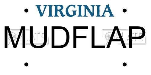 MUDFLAP Virginia License Plate