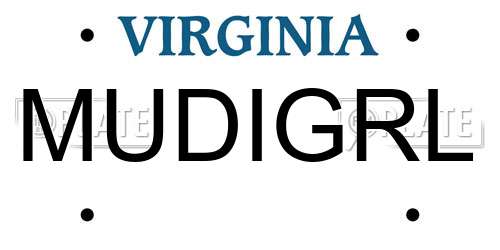 MUDIGRL Virginia License Plate