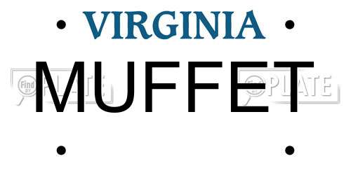 MUFFET Virginia License Plate