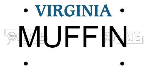 MUFFIN Virginia License Plate