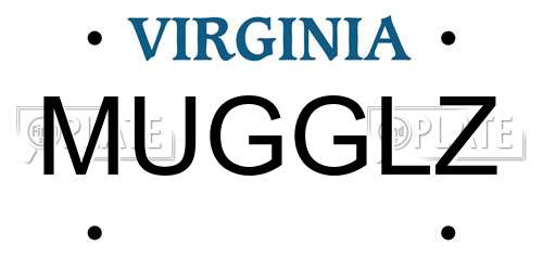 MUGGLZ Virginia License Plate