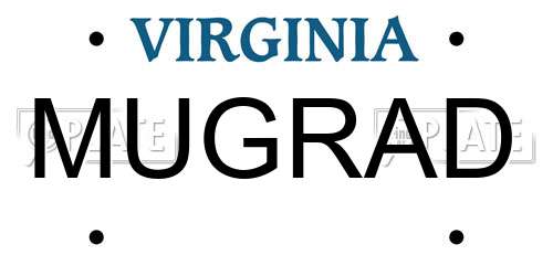 MUGRAD Virginia License Plate
