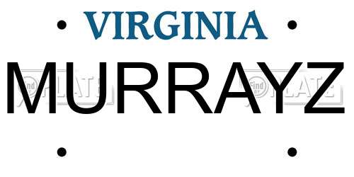 MURRAYZ Virginia License Plate