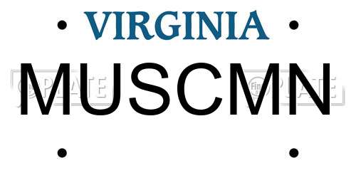 MUSCMN Virginia License Plate