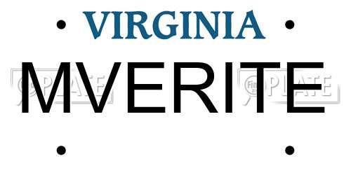 MVERITE Virginia License Plate