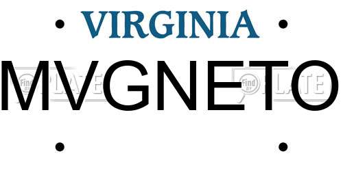 MVGNETO Virginia License Plate