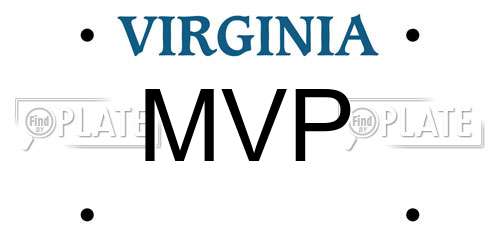 MVP Virginia License Plate