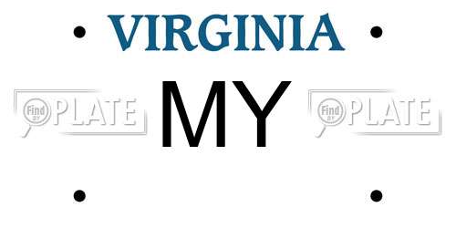 MY Virginia License Plate