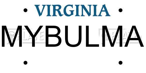 MYBULMA Virginia License Plate