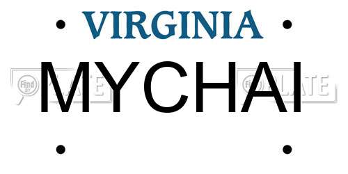 MYCHAI Virginia License Plate