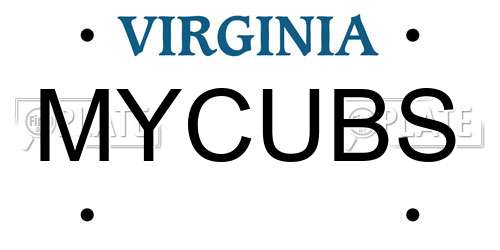 MYCUBS Virginia License Plate