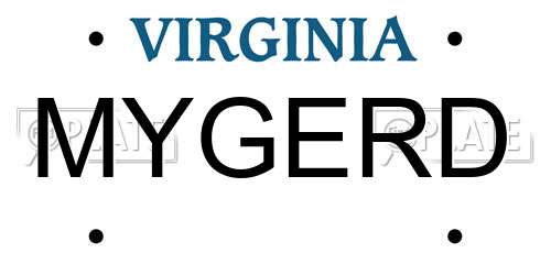MYGERD Virginia License Plate