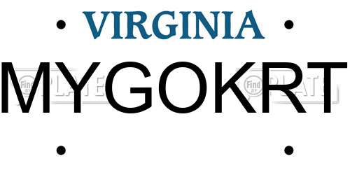 MYGOKRT Virginia License Plate