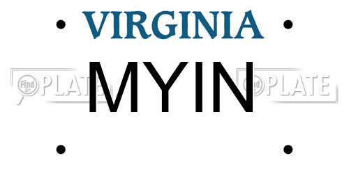 MYIN Virginia License Plate