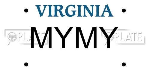 MYMY Virginia License Plate