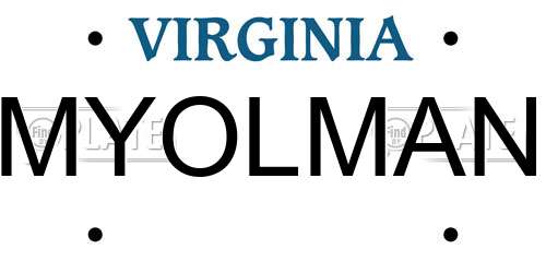MYOLMAN Virginia License Plate