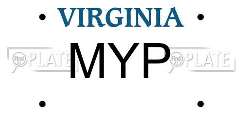 MYP Virginia License Plate