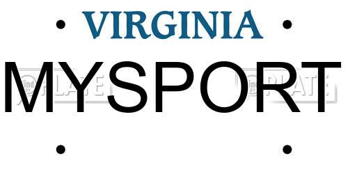MYSPORT Virginia License Plate