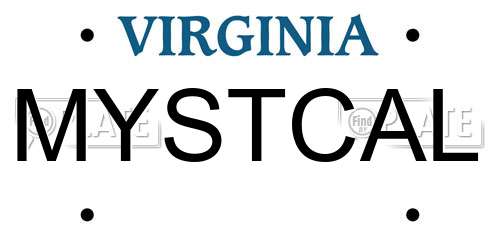 MYSTCAL Virginia License Plate