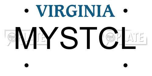 MYSTCL Virginia License Plate