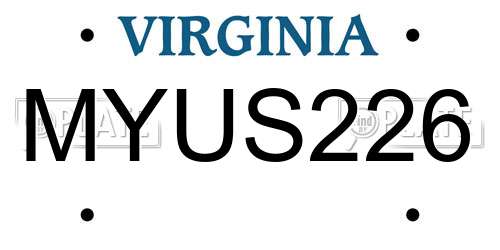 MYUS226 Virginia License Plate