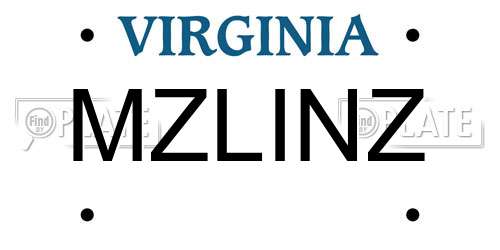 MZLINZ Virginia License Plate