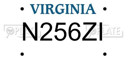 N256ZI Virginia License Plate