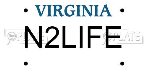 N2LIFE Virginia License Plate
