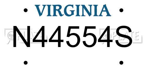 N44554S Virginia License Plate