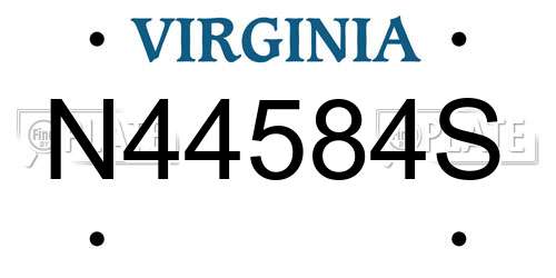 N44584S Virginia License Plate