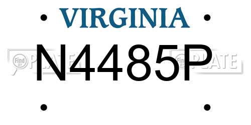 N4485P Virginia License Plate