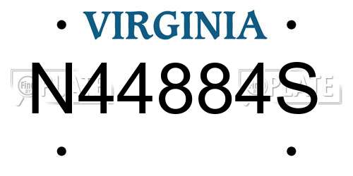 N44884S Virginia License Plate