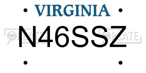 N46SSZ Virginia License Plate
